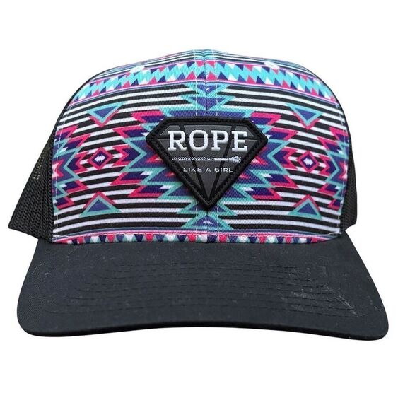 Hooey Women's "Rope Like a Girl" Snapback Hat Adjustable Multicolor - Picture 1 of 6